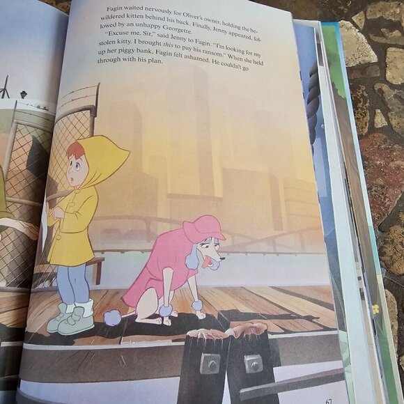 Vintage Disney's Oliver & Company Hardcover Book - Mouse Works - Flaw - Picture 7 of 9
